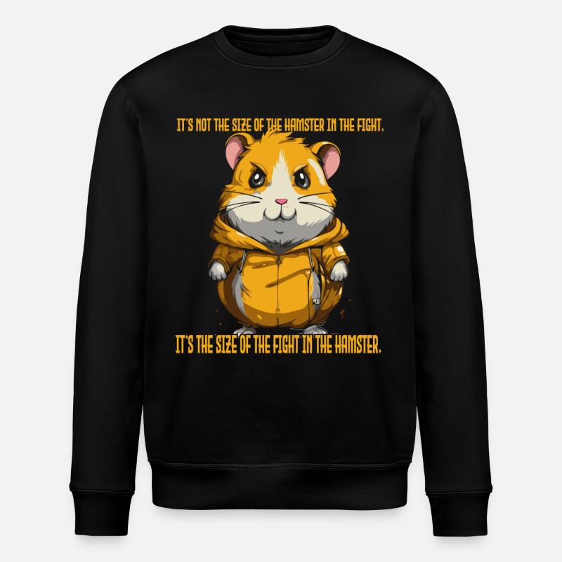 Der Mut eines Hamsters - Stanley/Stella Unisex Bio-Sweatshirt ROLLER - Schwarz