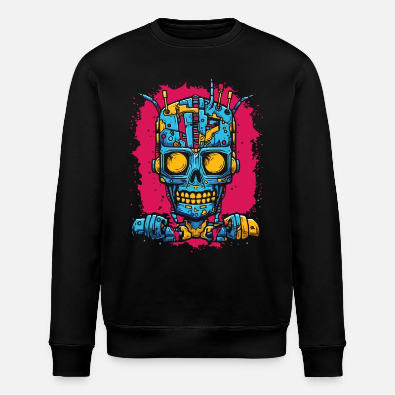 Roboter Cyborg Zombie - Stanley/Stella Unisex Bio-Sweatshirt ROLLER - Schwarz
