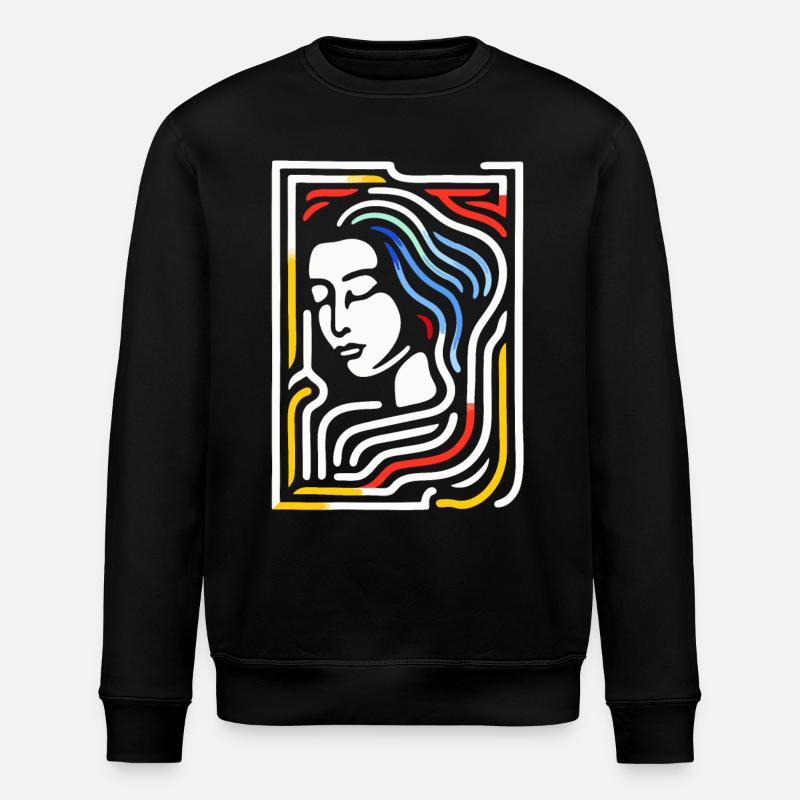 Das wunderschöne Labyrinth - Stanley/Stella Unisex Bio-Sweatshirt ROLLER - Schwarz