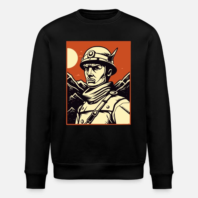 Ein Super-Kamerad - Stanley/Stella Unisex Bio-Sweatshirt ROLLER - Schwarz