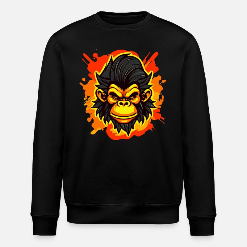 A strong monkey - Stanley/Stella ROLLER Unisex Organic Sweatshirt - black