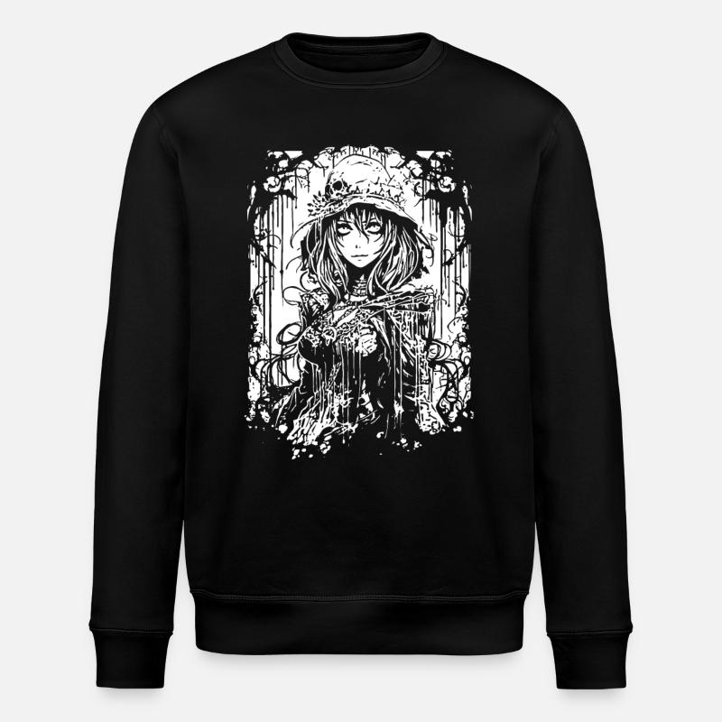 Gothic Anime Mädchen - Stanley/Stella Unisex Bio-Sweatshirt ROLLER - Schwarz