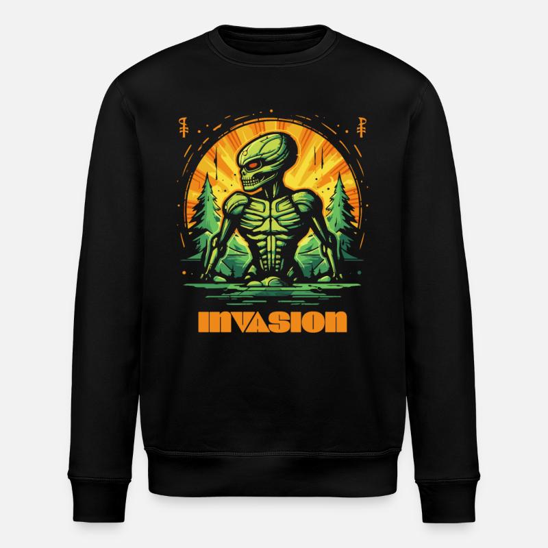 Invasion extraterrestre de la nature - Sweat bio ROLLER Stanley/Stella Unisexe - noir