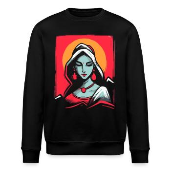 Traditionelle indische Frau - Stanley/Stella Unisex Bio-Sweatshirt ROLLER - Schwarz - Vorne - Nik (191cm)