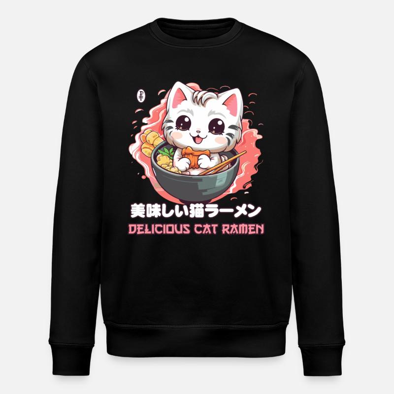 Délicieux ramen pour chat - Sweat bio ROLLER Stanley/Stella Unisexe - noir