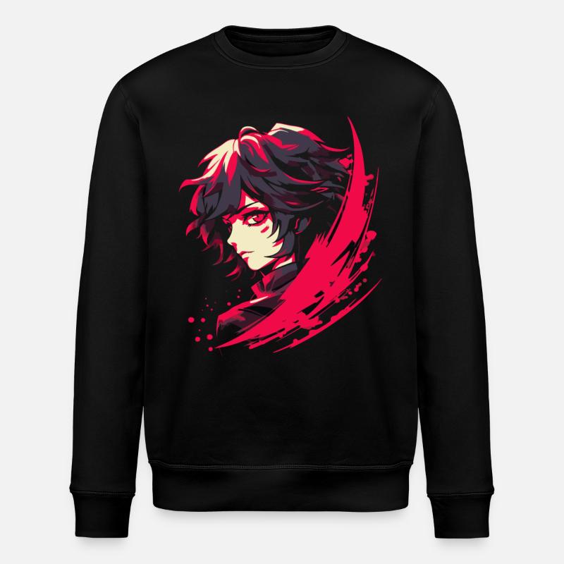 Japanisches Manga Anime Mädchen - Stanley/Stella Unisex Bio-Sweatshirt ROLLER - Schwarz