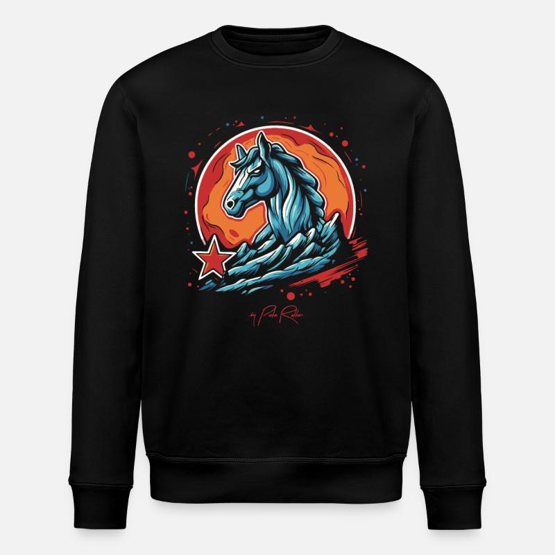 Un cheval super cool - Sweat bio ROLLER Stanley/Stella Unisexe - noir