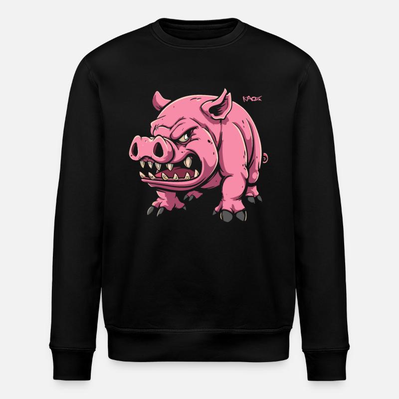 Cochon mignon de compagnie - Sweat bio ROLLER Stanley/Stella Unisexe - noir