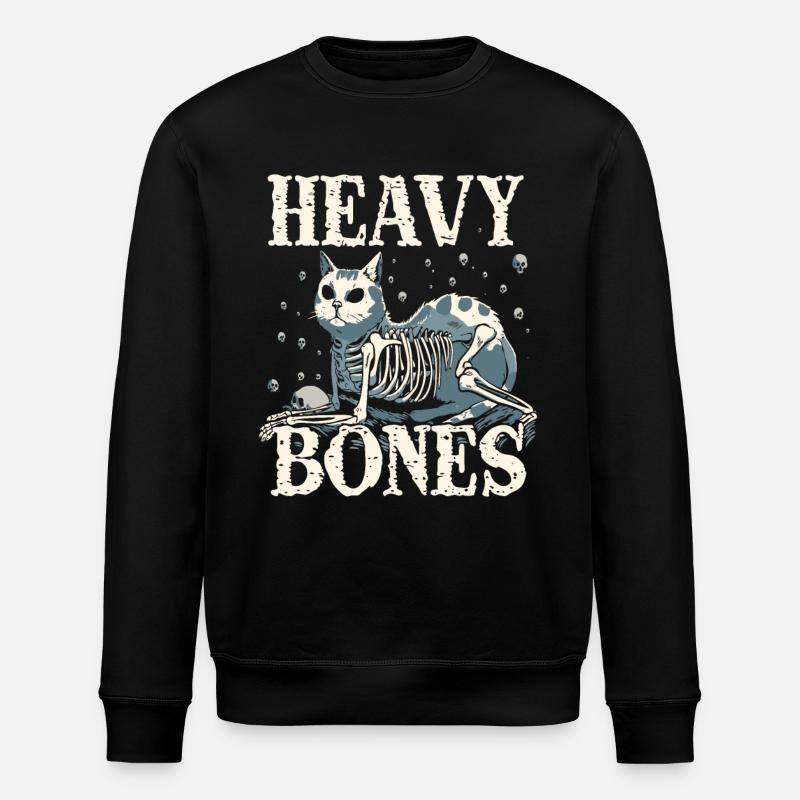 Schwere Knochen Katze - Stanley/Stella Unisex Bio-Sweatshirt ROLLER - Schwarz