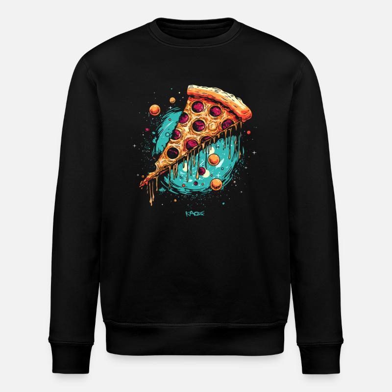 Galaxy Pizza - Stanley/Stella ROLLER Unisex Organic Sweatshirt - black