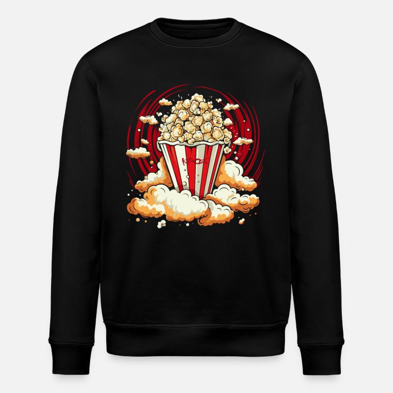 Bright popcorn - Stanley/Stella ROLLER Unisex Organic Sweatshirt - black