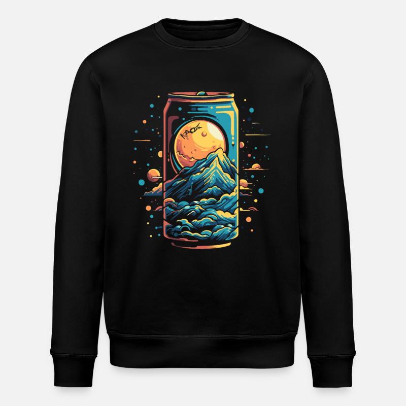 Space Universe Soda Can - Stanley/Stella ROLLER Unisex Organic Sweatshirt - black