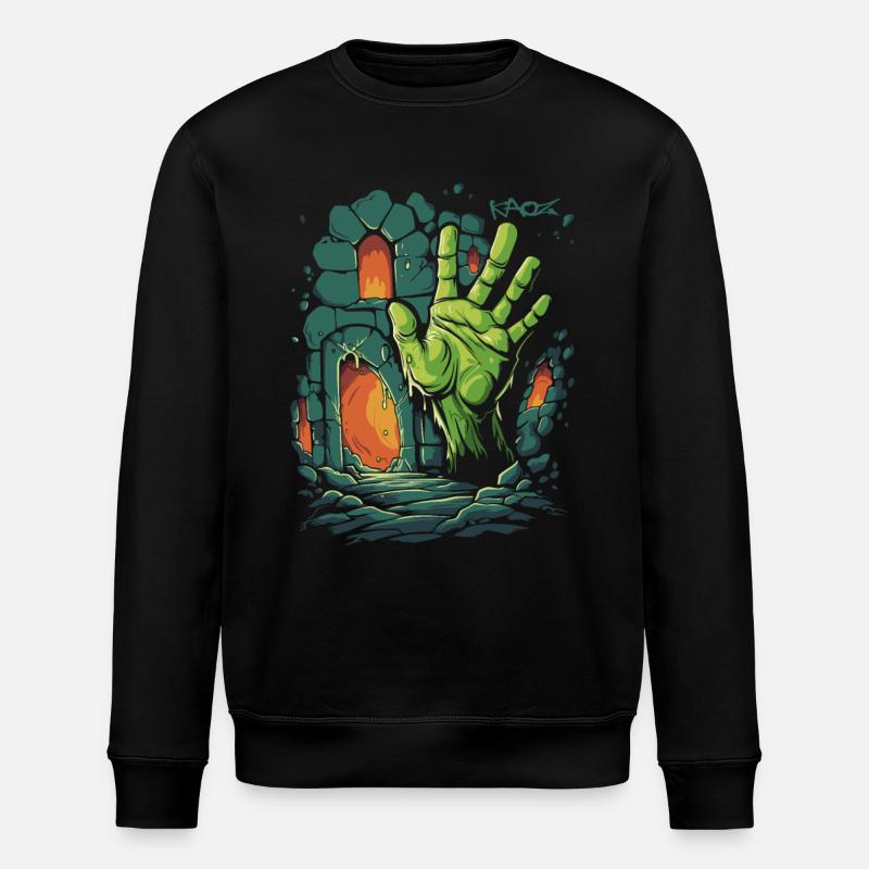 La main zombie du donjon - Sweat bio ROLLER Stanley/Stella Unisexe - noir
