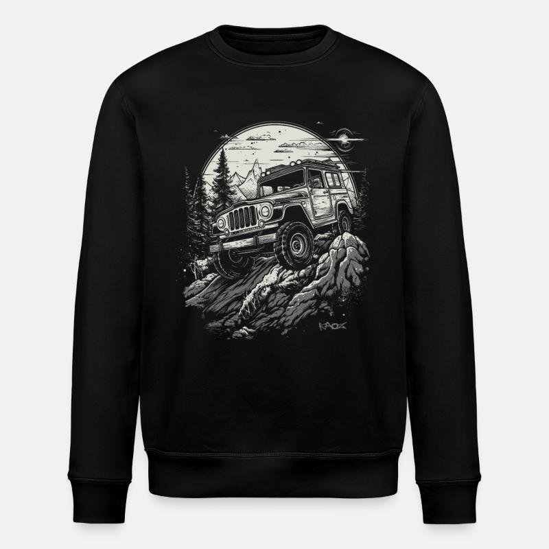 Aventure tout-terrain en 4x4 - Sweat bio ROLLER Stanley/Stella Unisexe - noir