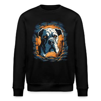 The Cool Dungeon Dog - Stanley/Stella ROLLER Unisex Organic Sweatshirt - black - Front - Nik (191cm)