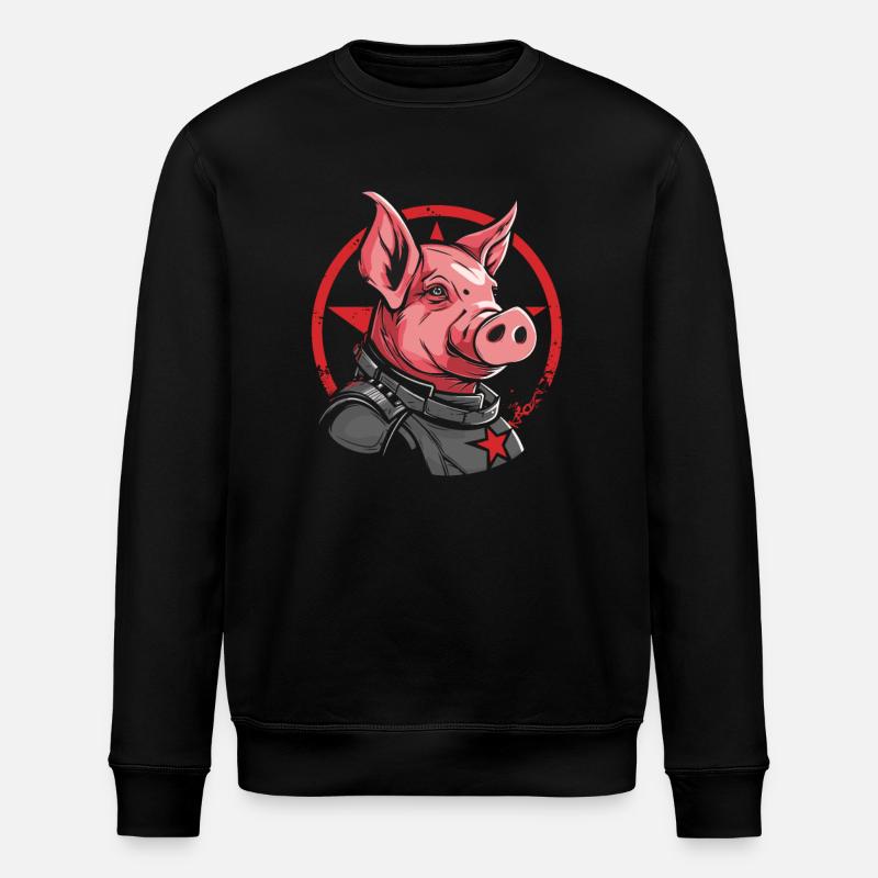 Cochon étoilé - Sweat bio ROLLER Stanley/Stella Unisexe - noir