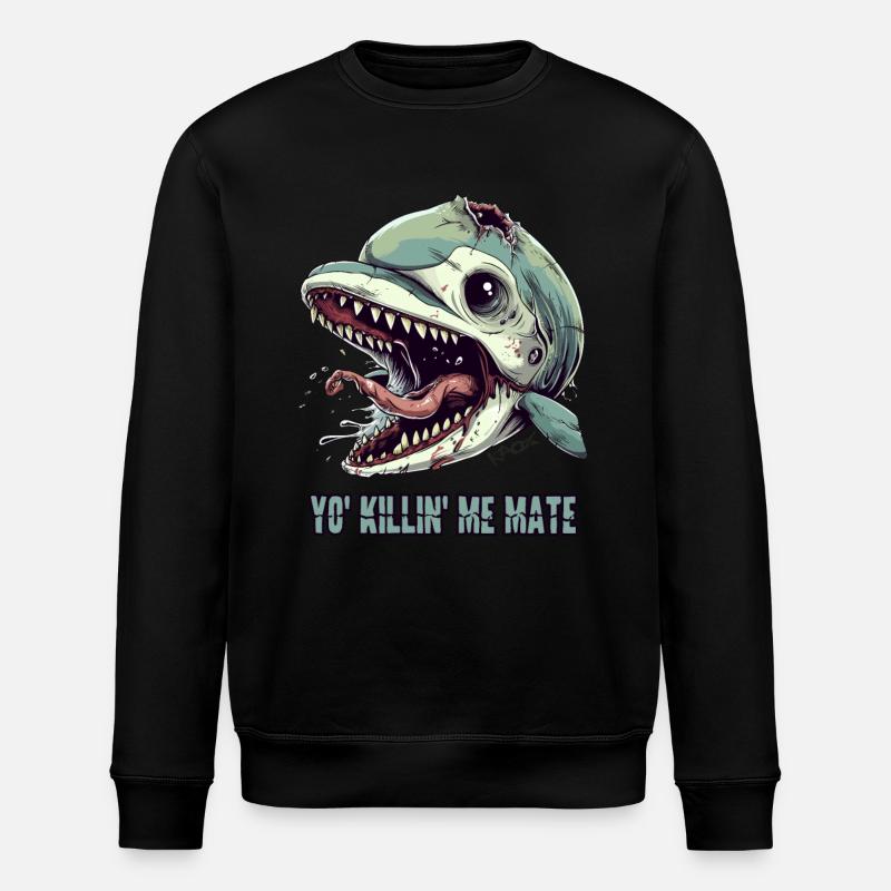 Plainte du dauphin zombie - Sweat bio ROLLER Stanley/Stella Unisexe - noir