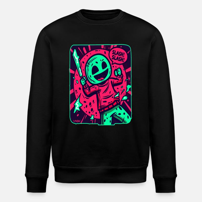 Le sympathique slasher du quartier - Sweat bio ROLLER Stanley/Stella Unisexe - noir