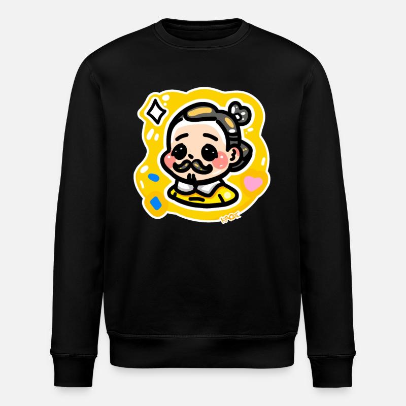 Shakespeare Chibi Guy - Stanley/Stella ROLLER Unisex Organic Sweatshirt - black