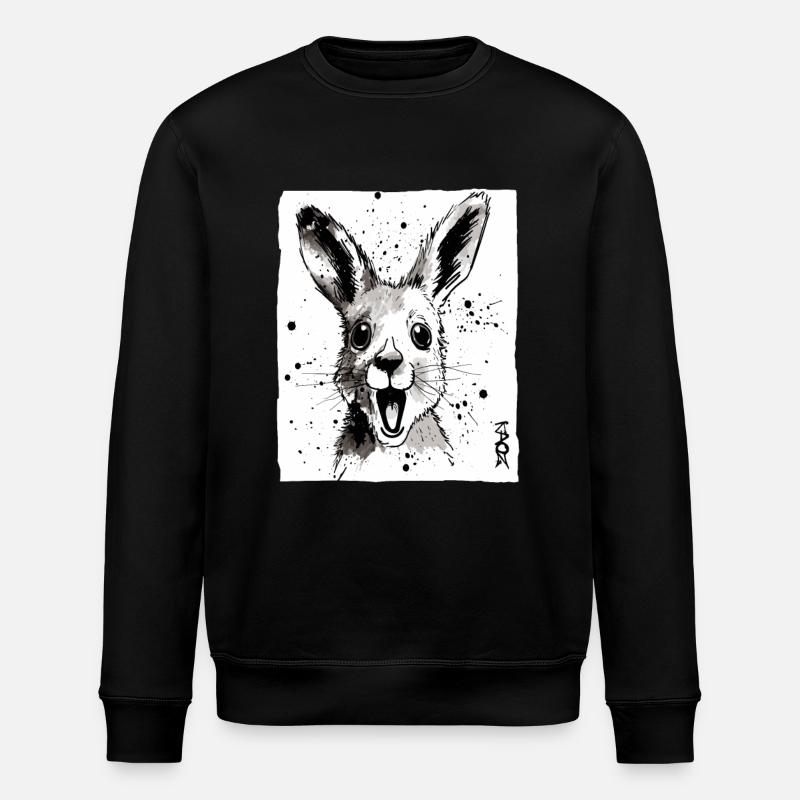 Encre et kangourou - Sweat bio ROLLER Stanley/Stella Unisexe - noir