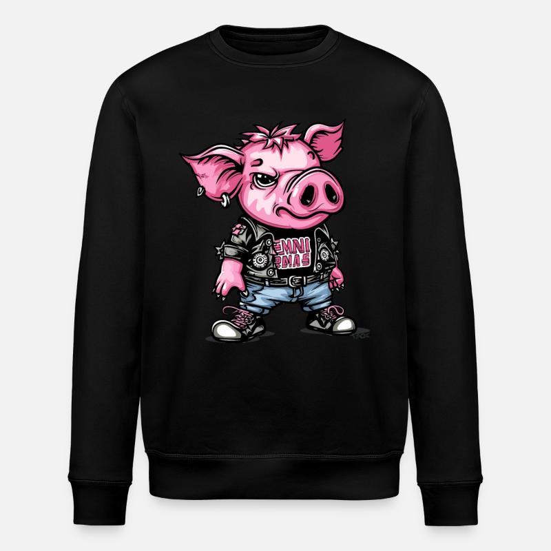 Le cochon punk - Sweat bio ROLLER Stanley/Stella Unisexe - noir