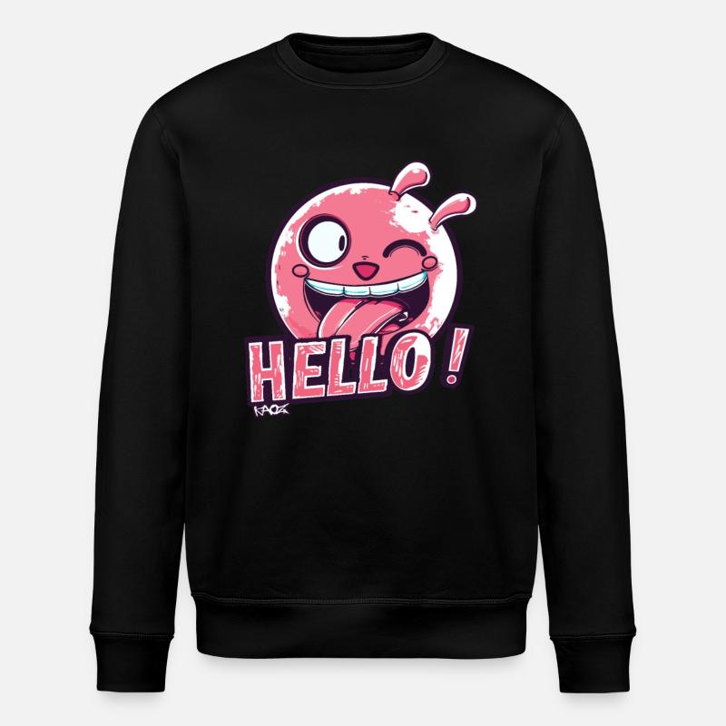 Freches kleines Monster, Hallo - Stanley/Stella Unisex Bio-Sweatshirt ROLLER - Schwarz