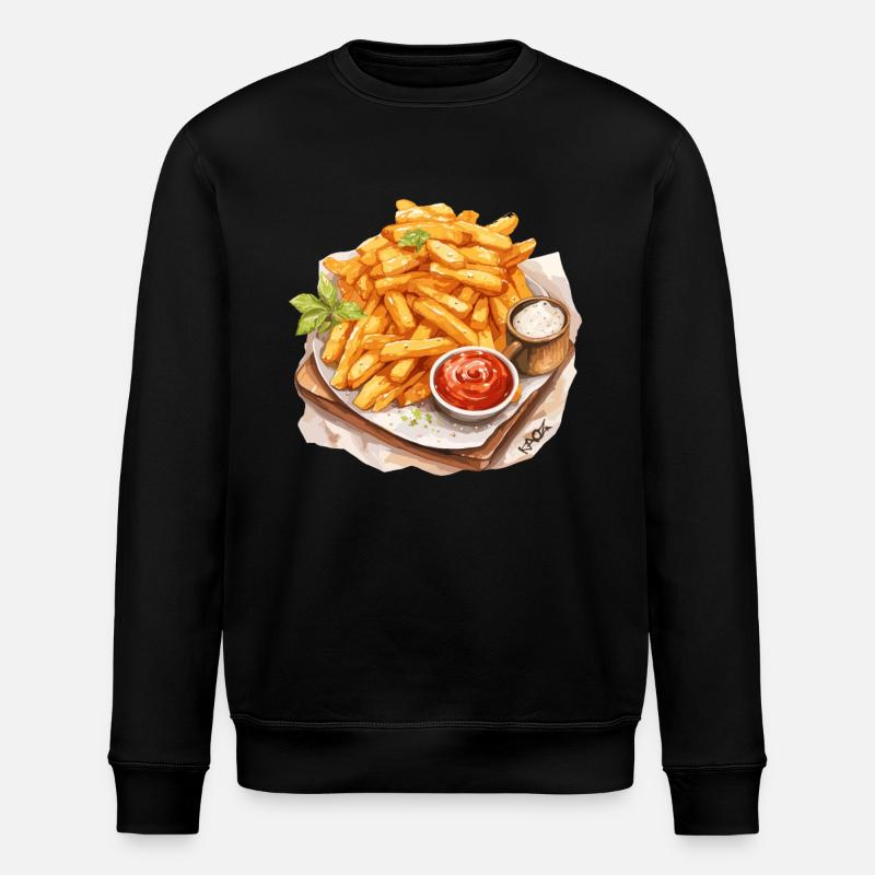 Délicieuses frites - Sweat bio ROLLER Stanley/Stella Unisexe - noir