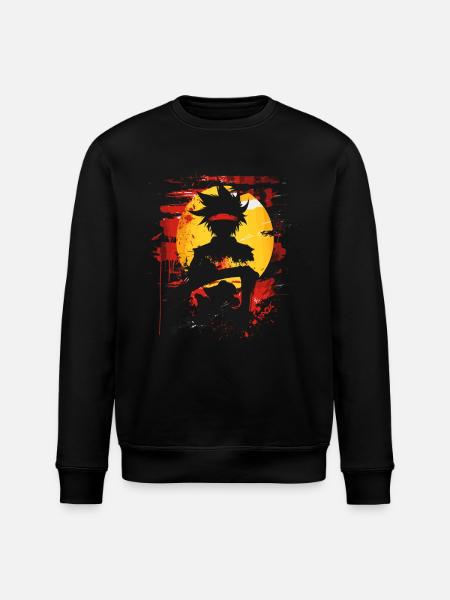 Martial Arts Japanese Abstract Anime - Stanley/Stella ROLLER Unisex Organic Sweatshirt - black