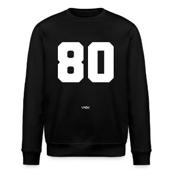 Number 80 - Stanley/Stella ROLLER Unisex Organic Sweatshirt - black - Front - Nik (191cm)