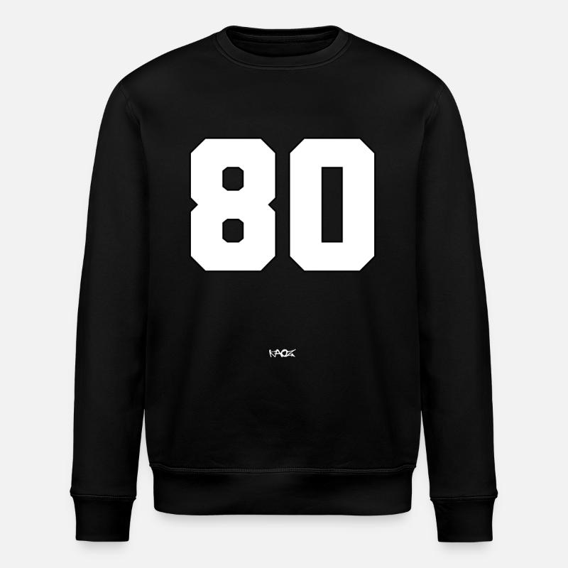 Die Nummer 80 - Stanley/Stella Unisex Bio-Sweatshirt ROLLER - Schwarz