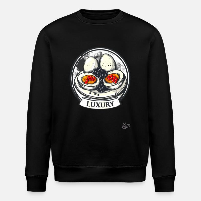 Eggs, Caviar and Luxury - Stanley/Stella ROLLER Unisex Organic Sweatshirt - black