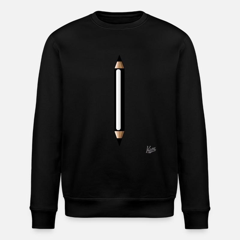 Pencil: Two is better! - Stanley/Stella ROLLER Unisex Organic Sweatshirt - black