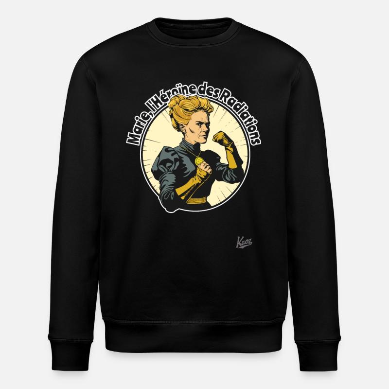 Marie - Die Heldin der Strahlung - Stanley/Stella Unisex Bio-Sweatshirt ROLLER - Schwarz