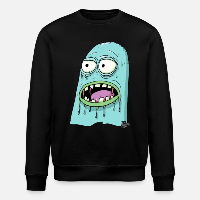 Stupid lazy slimy worm - Stanley/Stella ROLLER Unisex Organic Sweatshirt - black