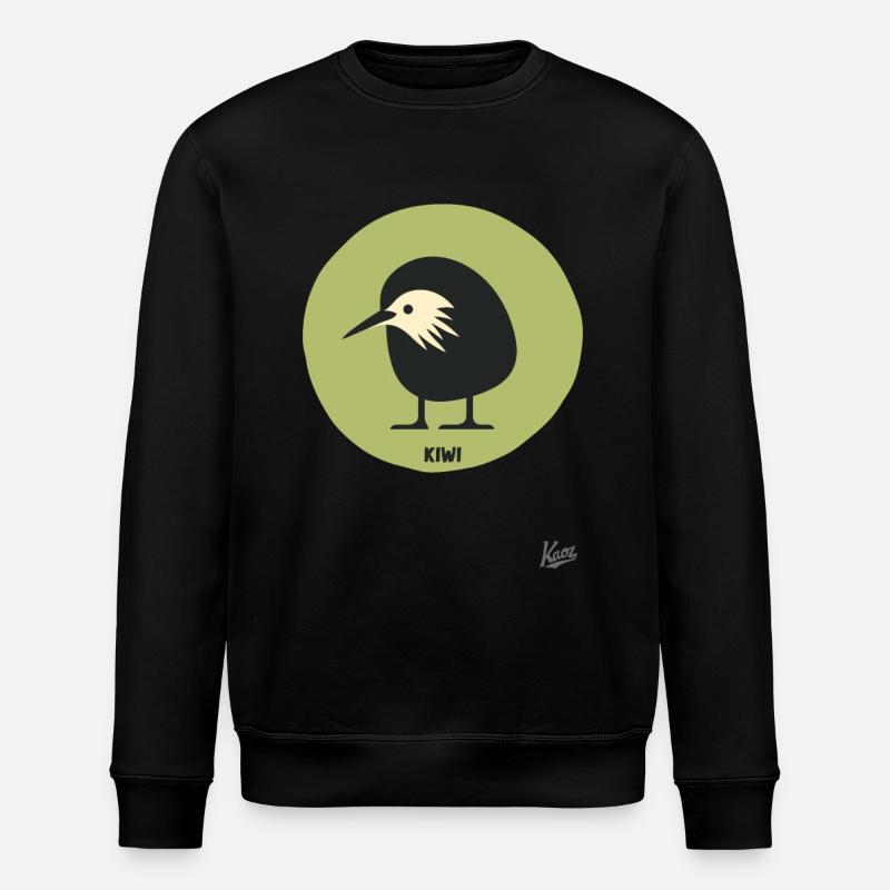 Abstract comic kiwi bird - Stanley/Stella ROLLER Unisex Organic Sweatshirt - black