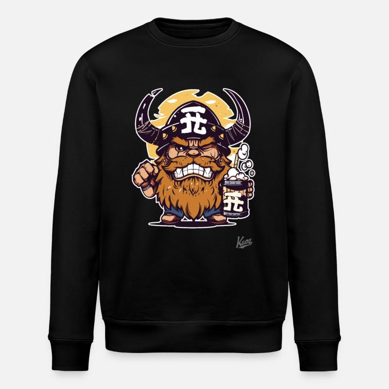 Japonais Petit Viking Drôle - Sweat bio ROLLER Stanley/Stella Unisexe - noir