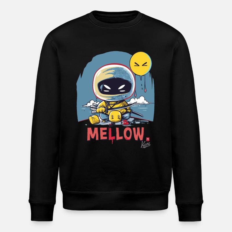 weicher Marshmallow Ninja - Stanley/Stella Unisex Bio-Sweatshirt ROLLER - Schwarz