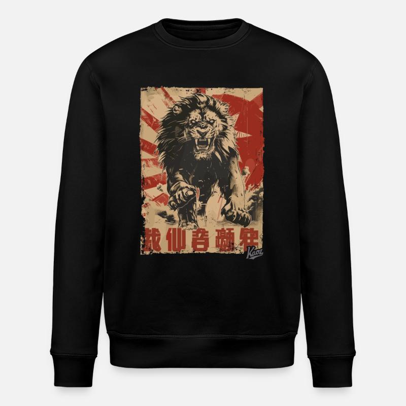 Propaganda Löwe in Zion - Stanley/Stella Unisex Bio-Sweatshirt ROLLER - Schwarz