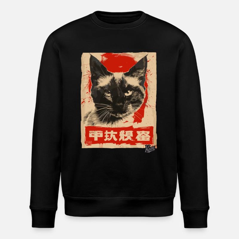 Style de propagande : Chat siamois - Sweat bio ROLLER Stanley/Stella Unisexe - noir