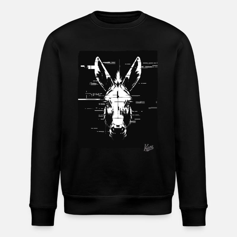7328 donkey - Stanley/Stella Unisex Bio-Sweatshirt ROLLER - Schwarz