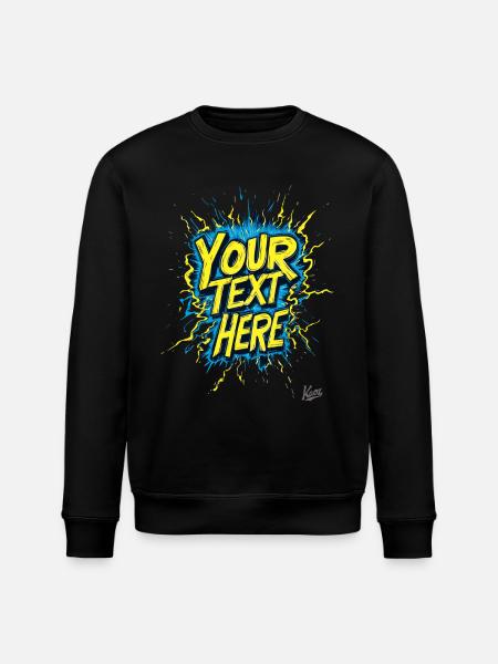 Din tekst Din stil: Skab dit eget design - Stanley/Stella økologisk unisex-sweatshirt ROLLER - sort