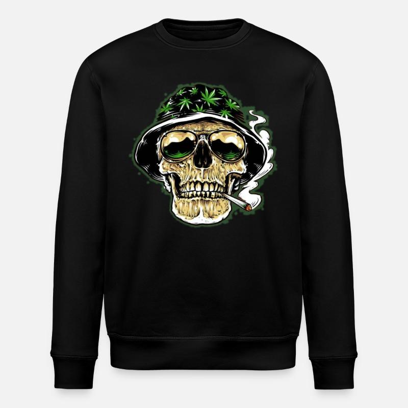 Kiff Skull - Stanley/Stella Unisex Bio-Sweatshirt ROLLER - Schwarz