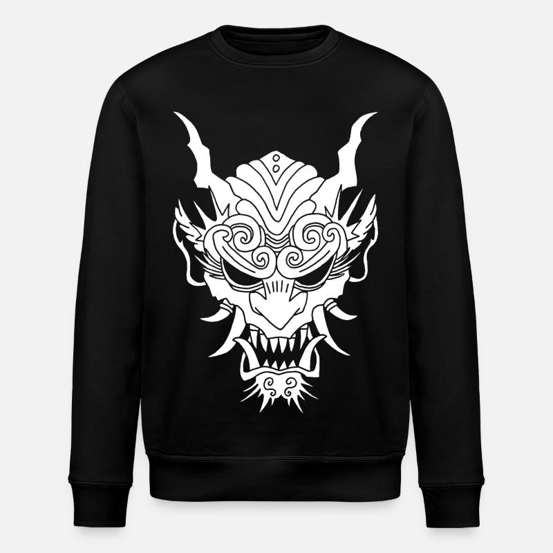 weißer Gothic-Dämon - Stanley/Stella Unisex Bio-Sweatshirt ROLLER - Schwarz