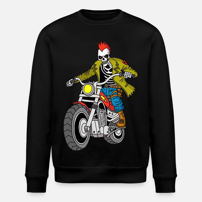 Der Biker aus der Hölle - Stanley/Stella Unisex Bio-Sweatshirt ROLLER - Schwarz