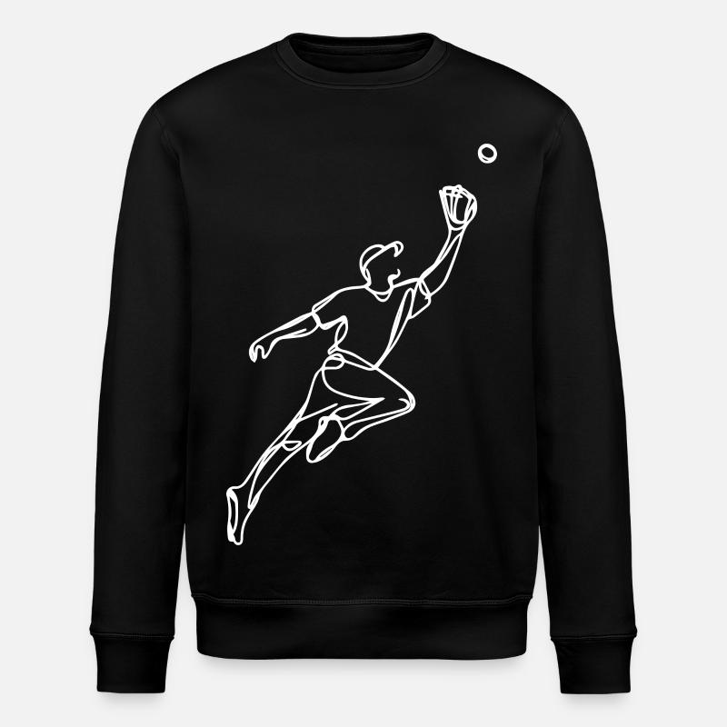 Baseball player drawing - Stanley/Stella ROLLER Unisex Organic Sweatshirt - black