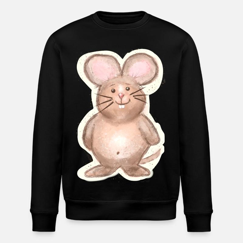 Mouse - Stanley/Stella ROLLER Unisex Organic Sweatshirt - black