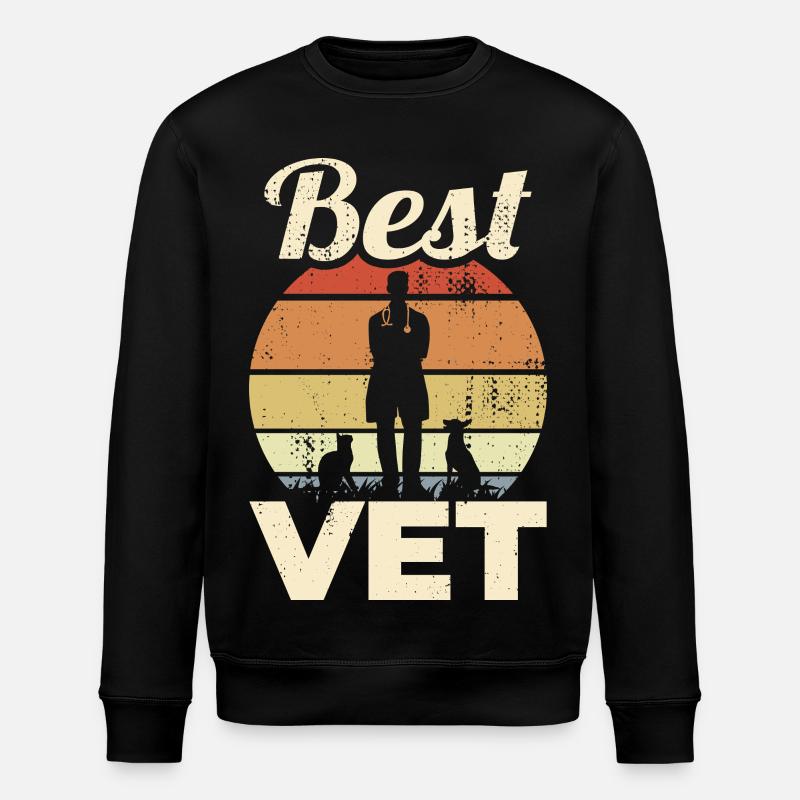 Bester Tierarzt - Stanley/Stella Unisex Bio-Sweatshirt ROLLER - Schwarz