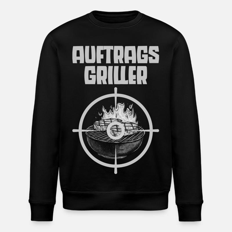 Auftragsgriller Grillmaster lustige Sprüche - Stanley/Stella Unisex Bio-Sweatshirt ROLLER - Schwarz