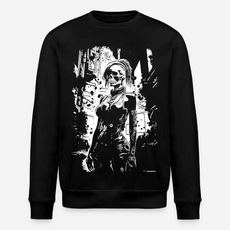 Crâne Visage Urban Hero - Sweat bio ROLLER Stanley/Stella Unisexe - noir