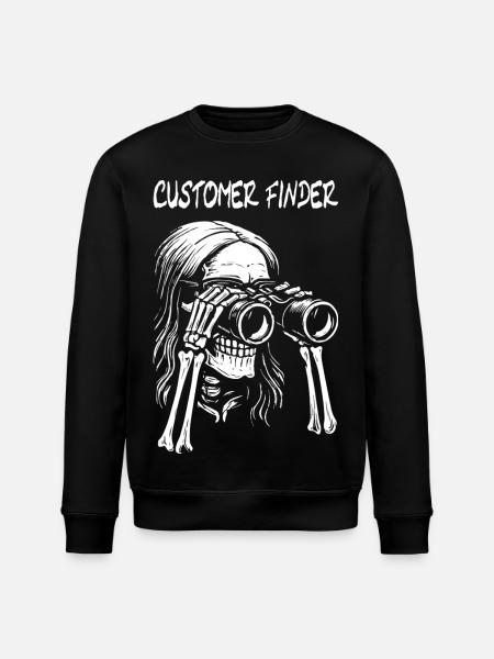 Customer Finder Skeleton Binoculars Design Rock - Stanley/Stella ROLLER Unisex Organic Sweatshirt - black